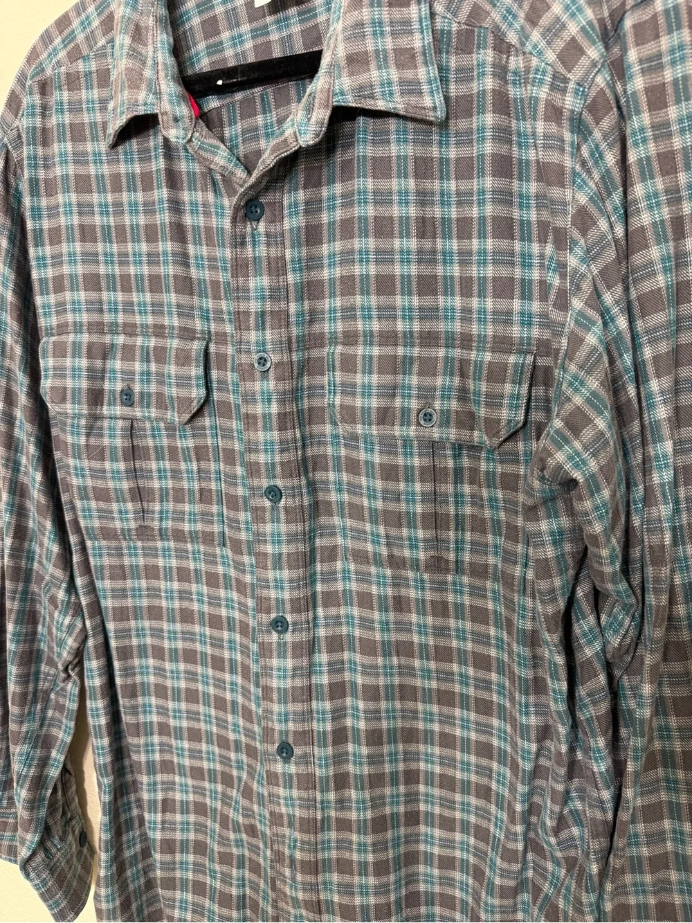 The North Face Men’s Cotton Button Down Flannel Shirt Size XL Gray